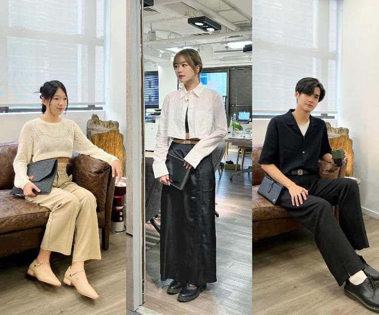 【#sheOOTD】上班族必學簡約時尚辦公室穿搭示範：PAZZO綁帶裙、LOEWE皮帶、The Korner平底鞋